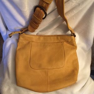 The Sak Yellow Leather Crossbody Bag
